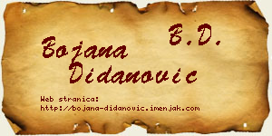 Bojana Didanović vizit kartica